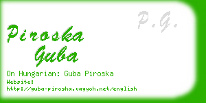 piroska guba business card